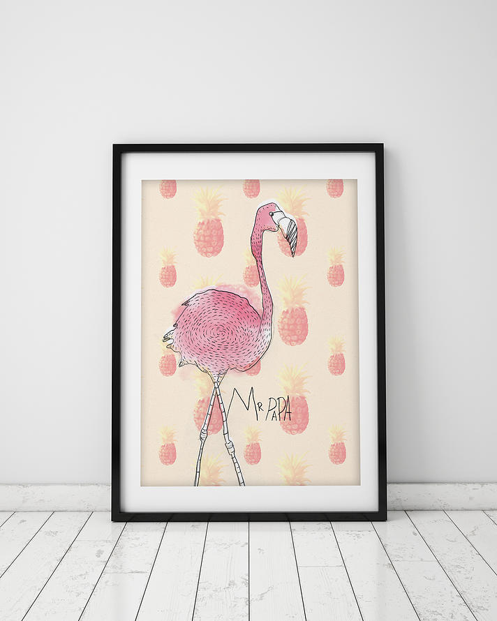 mock up poster frame with loft interior background, 3D render; Shutterstock ID 242556505
